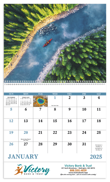 Good Value View from Above  Spiral Calendar-7084