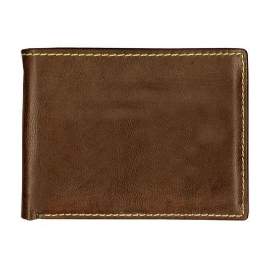 Andrew Philips Leather Contrast Stitch Billfold Wallet-C177