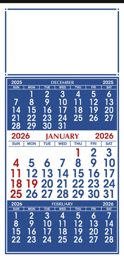 Skinner  Kennedy 3Month Display 12Sheet Calendar-66-E