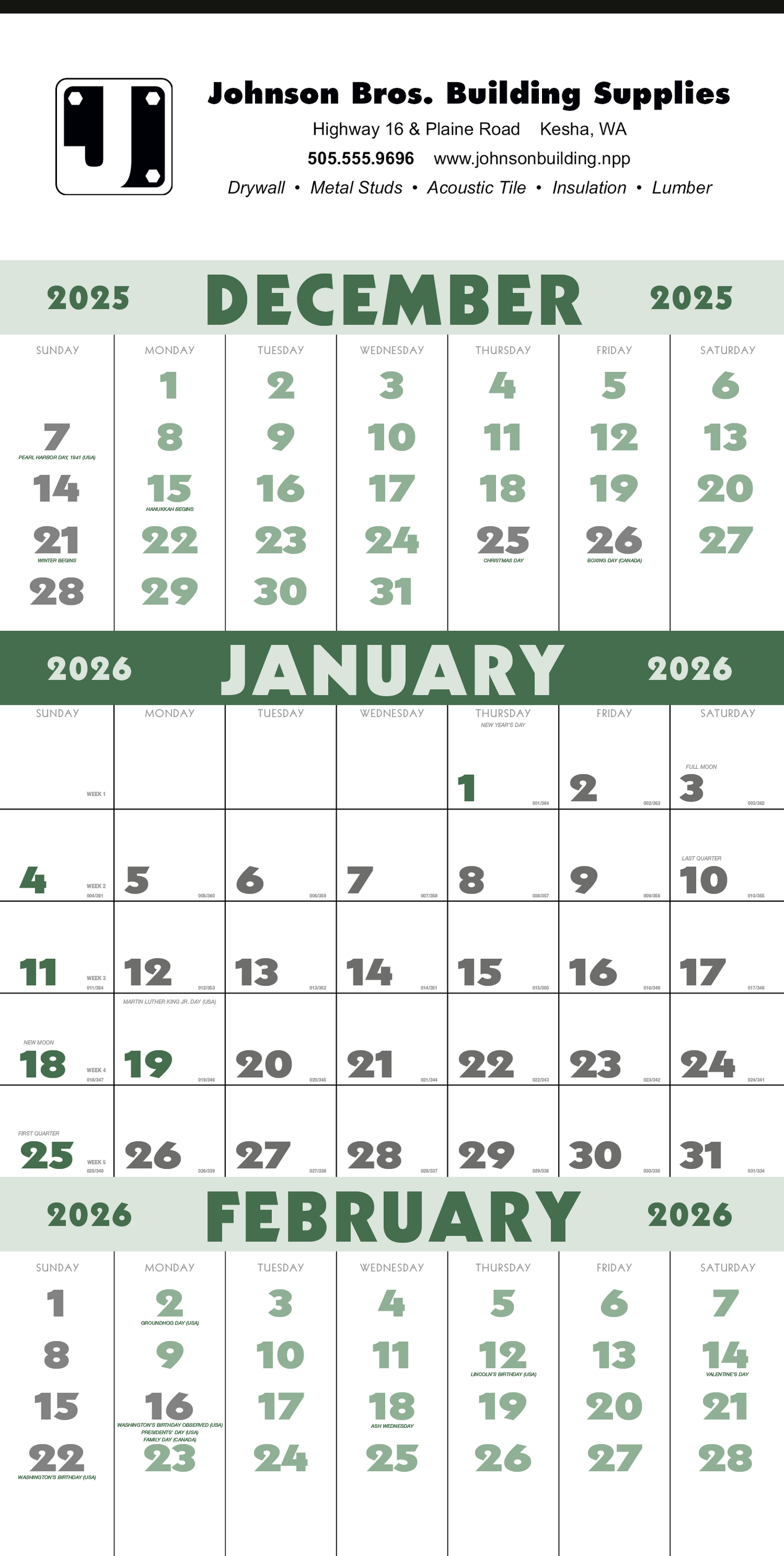 Triumph Calendars 3Month Planner 12 Sheet-6600