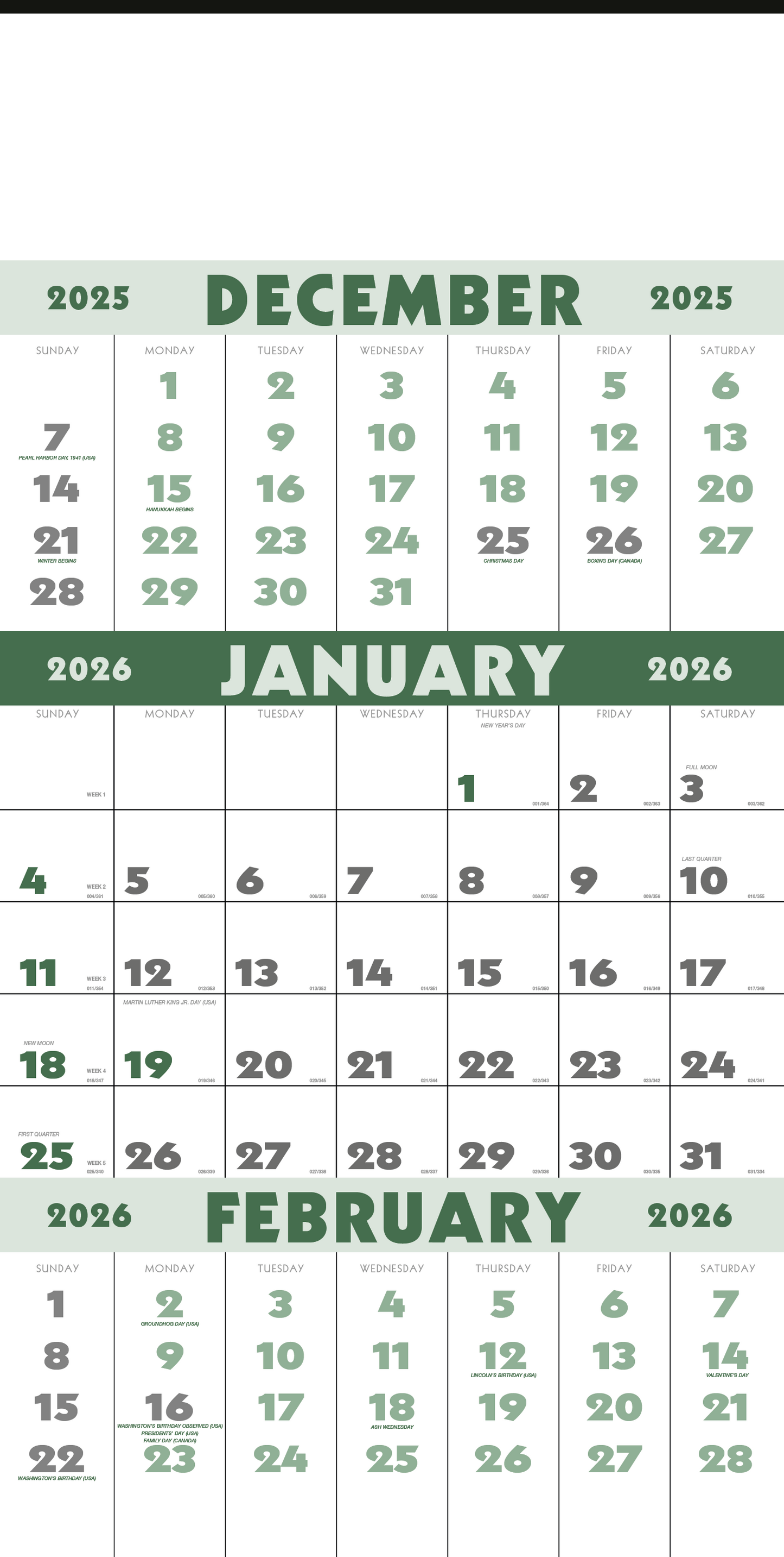 Triumph Calendars 3Month Planner 12 Sheet-6600