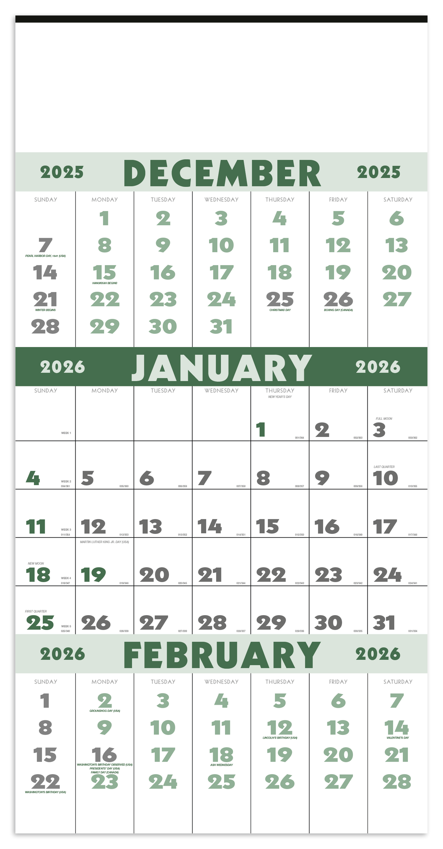 Triumph Calendars 3Month Planner 12 Sheet-6600