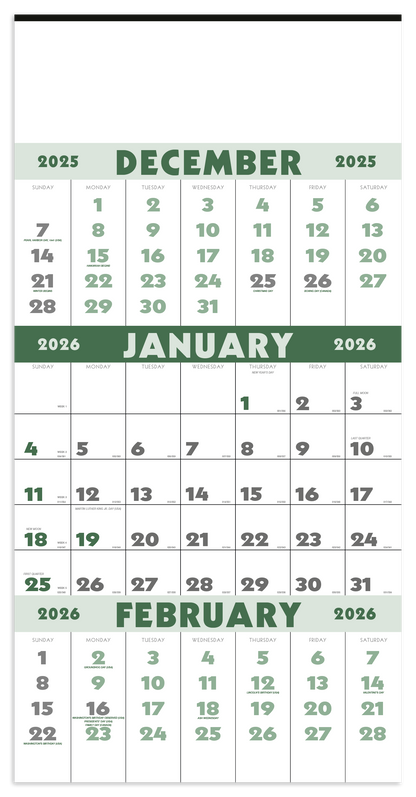 Triumph Calendars 3Month Planner 12 Sheet-6600