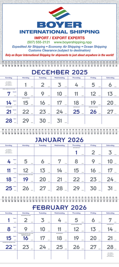 Triumph Calendars Blue  Grey Commercial Planner-6602