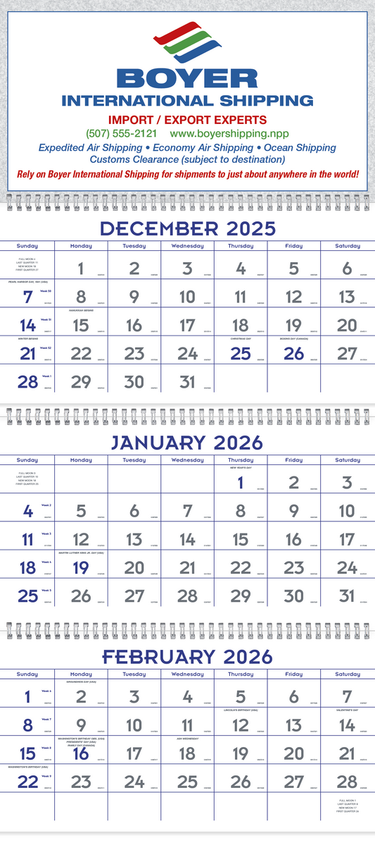 Triumph Calendars Blue  Grey Commercial Planner-6602