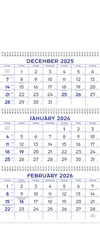 Triumph Calendars Blue  Grey Commercial Planner-6602