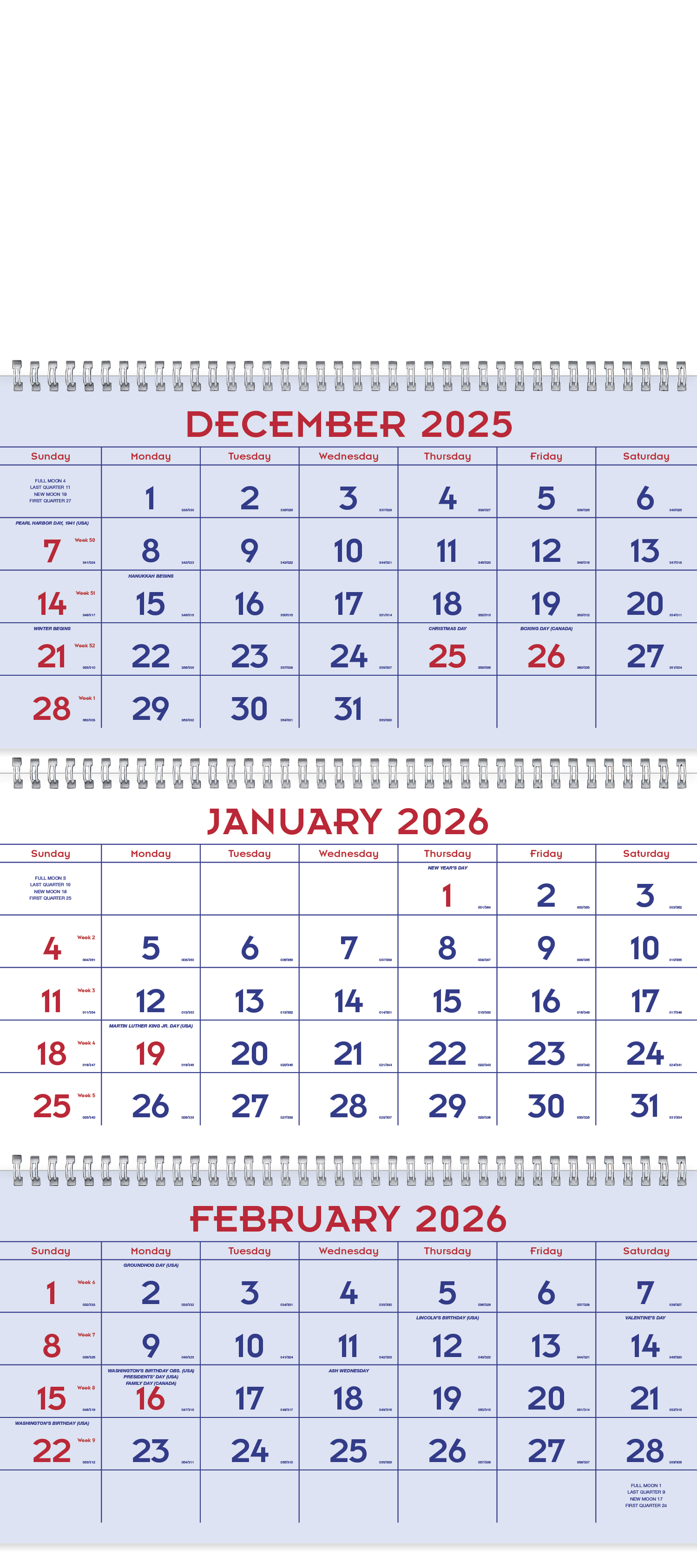 Triumph Calendars Red  Blue Commercial Planner-6603
