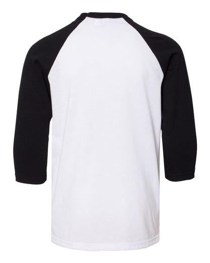 BELLA + CANVAS Youth Three-Quarter Sleeve Baseball Tee - 3200Y