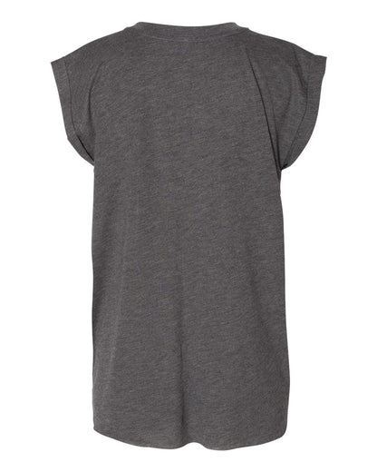 BELLA + CANVAS Women’s Flowy Rolled Cuffs Muscle Tee - 8804