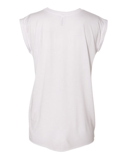 BELLA + CANVAS Women’s Flowy Rolled Cuffs Muscle Tee - 8804