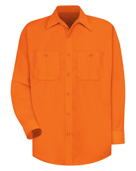 Red Kap Enhanced Visibility Long Sleeve Work Shirt - Tall Sizes - SS14T