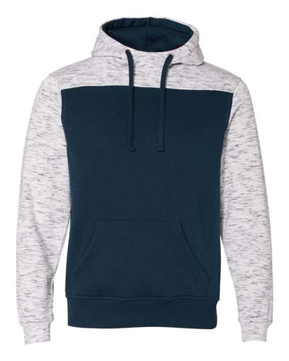 Men's Mélange Fleece Colorblocked Hooded Sweatshirt