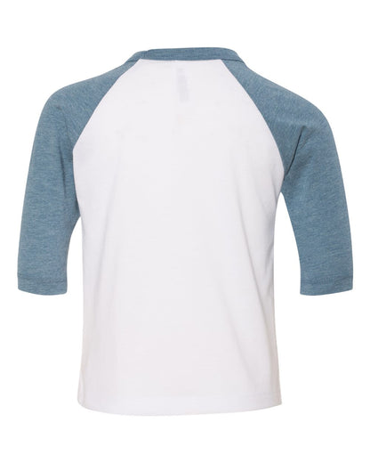 BELLA + CANVAS Toddler Three-Quarter Sleeve Baseball Tee - 3200T