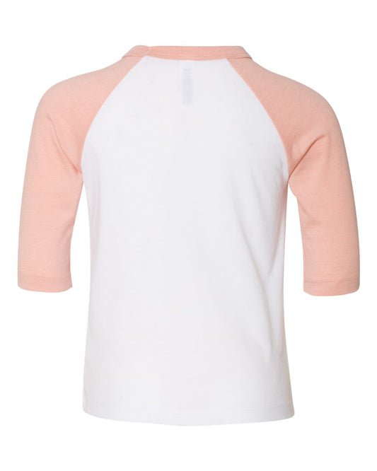 BELLA + CANVAS Toddler Three-Quarter Sleeve Baseball Tee - 3200T