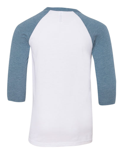 BELLA + CANVAS Youth Three-Quarter Sleeve Baseball Tee - 3200Y