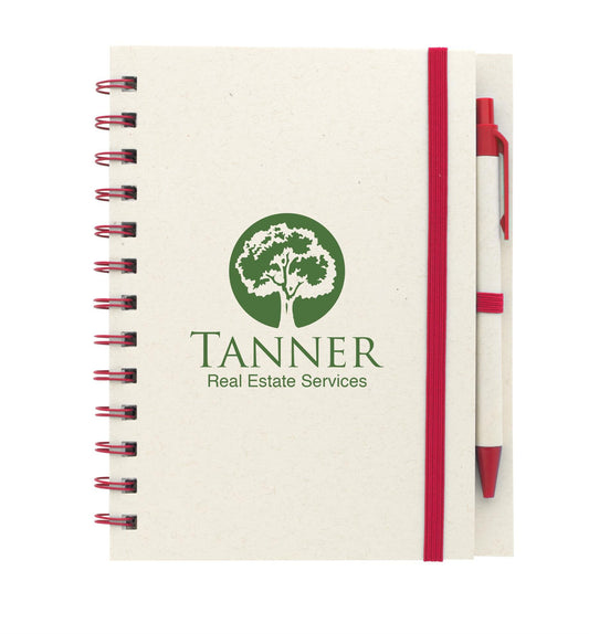 Good Value BoC Recycled Spiral Notebook with Pen-12005