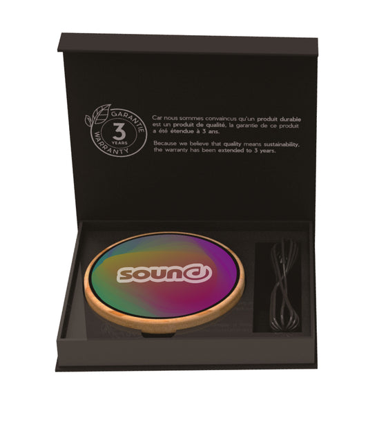 SCX Innovative Design FullColor Bamboo 15W Wireless Charger-32527