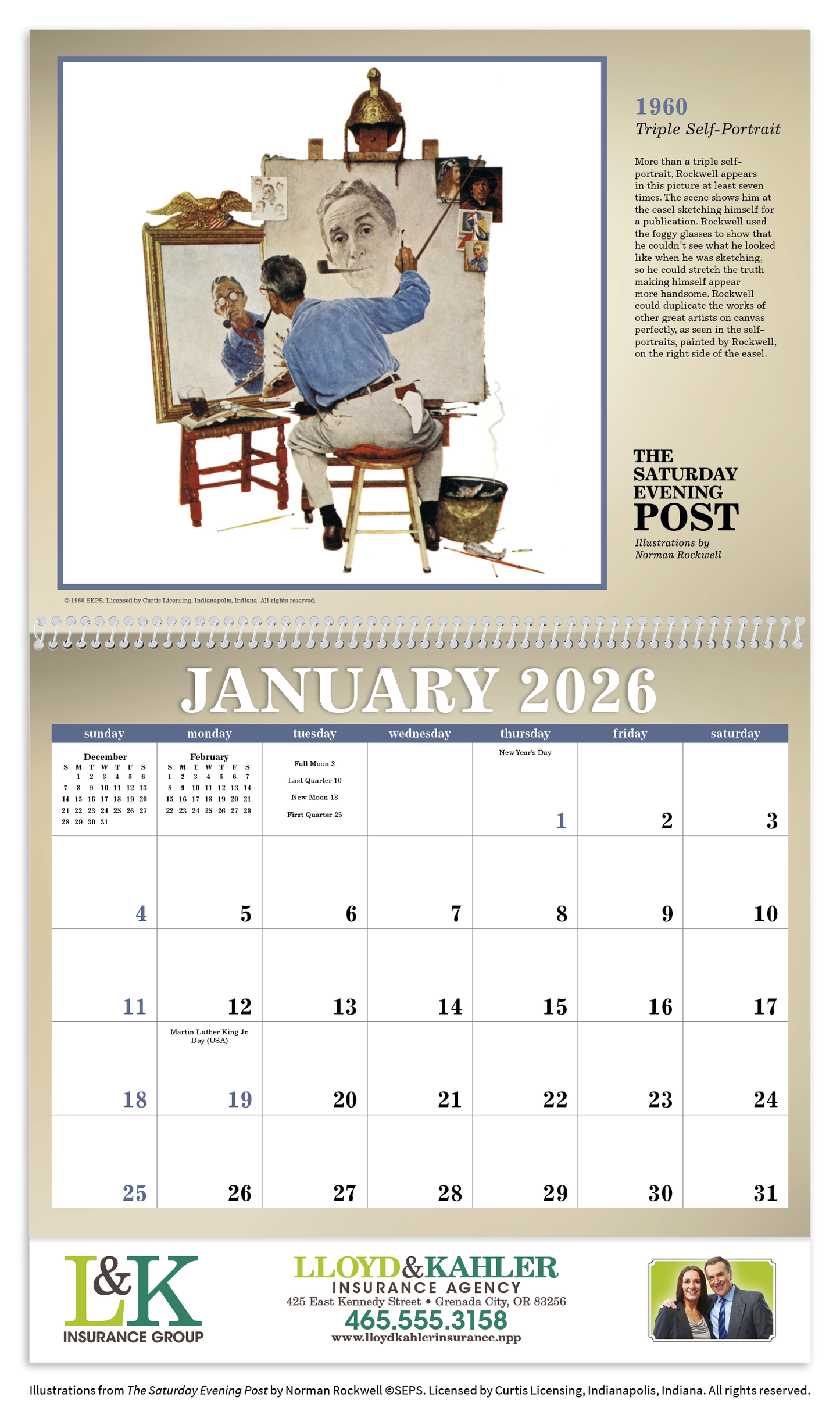 Triumph Calendars The Saturday Evening Post Illustrations by Norman Rockwell Calendar-1101