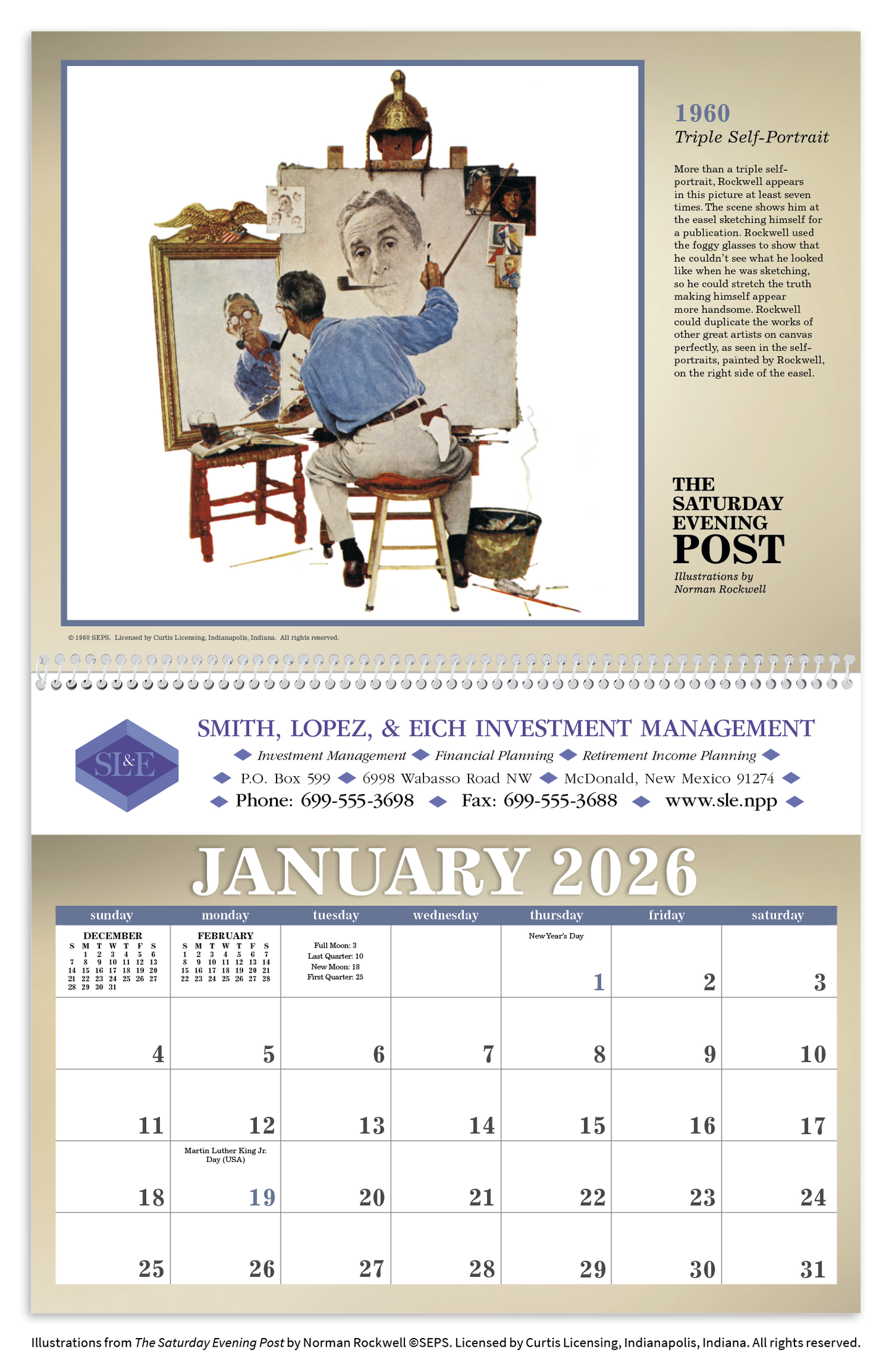 Triumph Calendars The Saturday Evening Post Illustrations by Norman Rockwell Calendar-2508