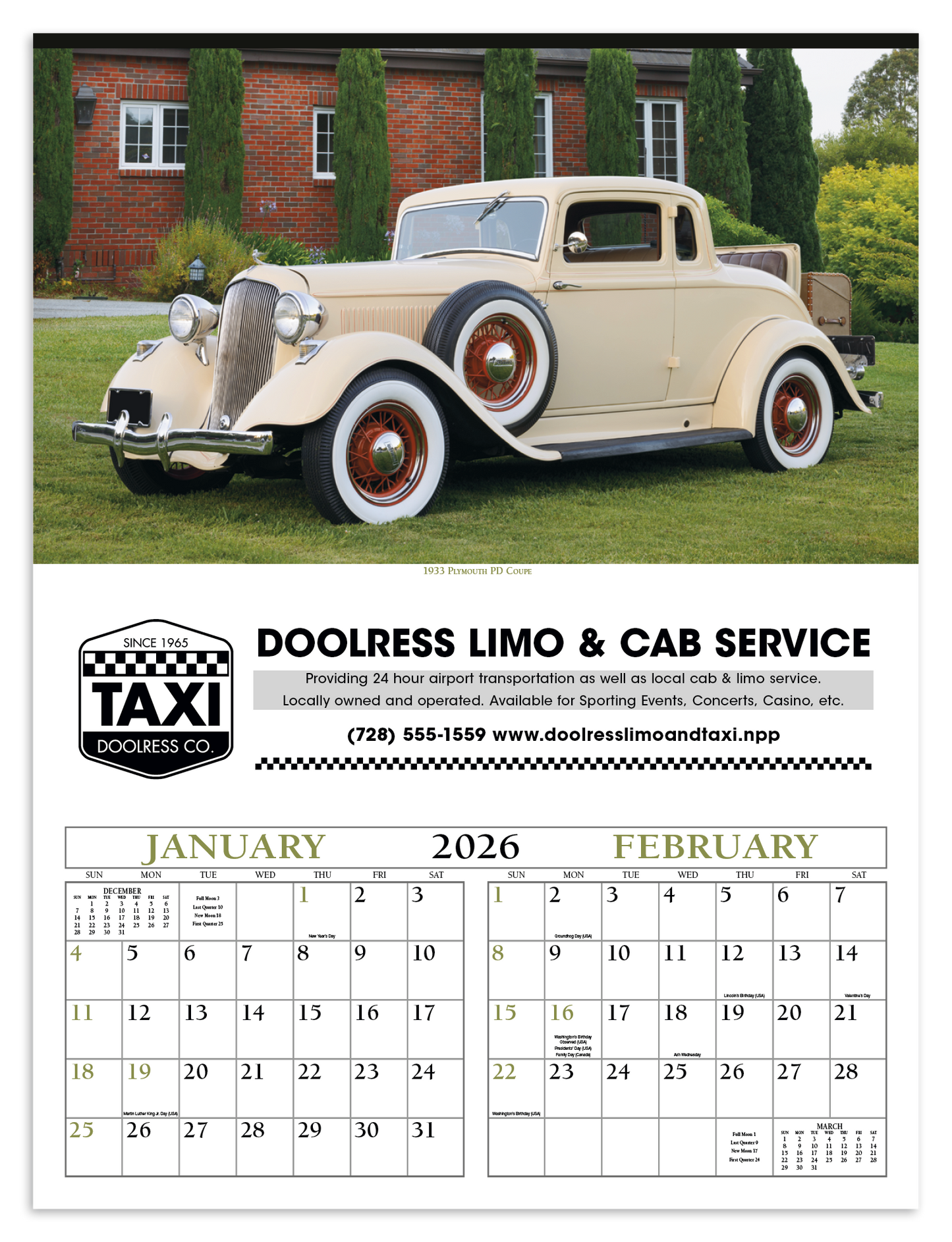Triumph Calendars Antique Cars Calendar-3200