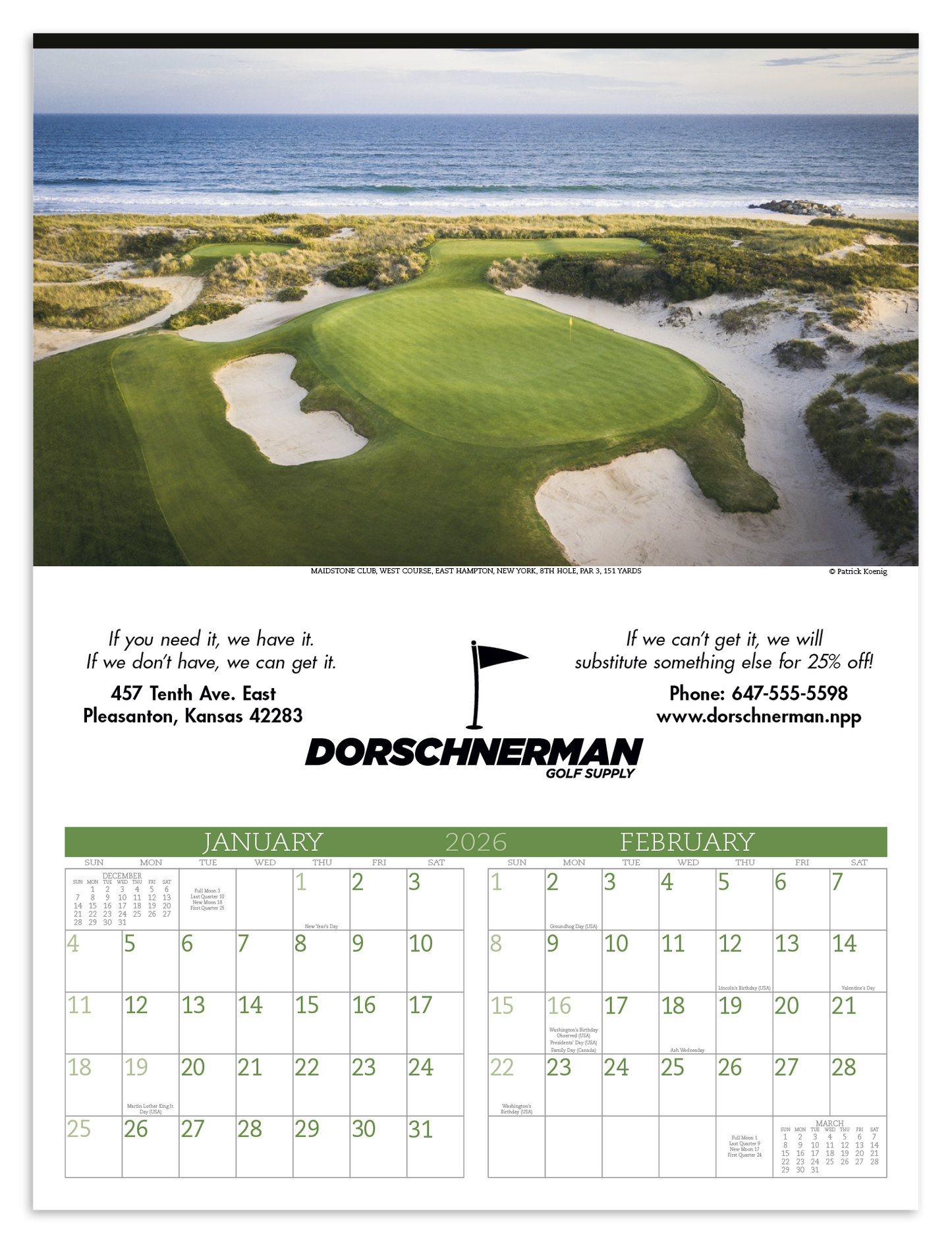 Triumph Calendars Executive Golf Calendar-3210