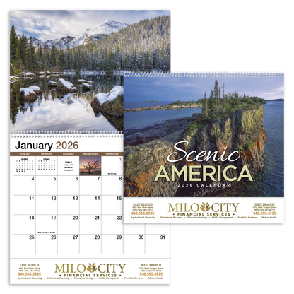 HotLine Products Scenic America Appointment Calendar  Spiral-400