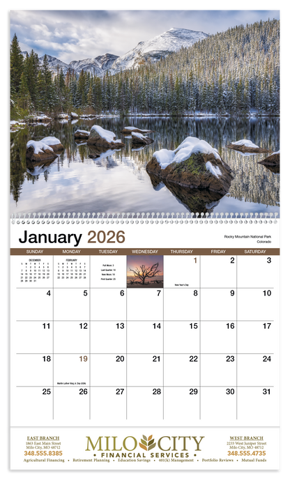 HotLine Products Scenic America Appointment Calendar  Spiral-400