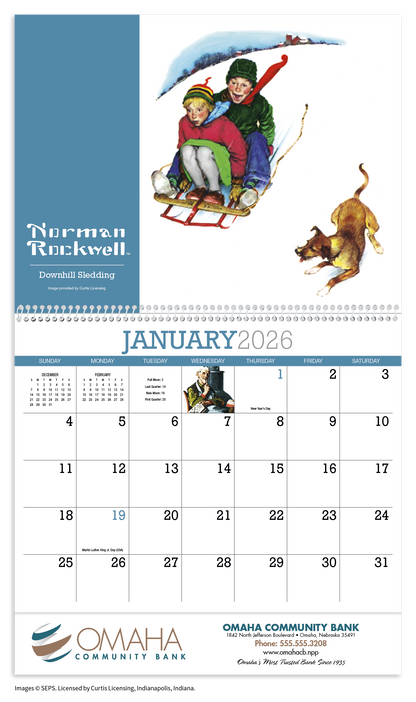 HotLine Products Norman Rockwell Appointment Calendar  Spiral-402H