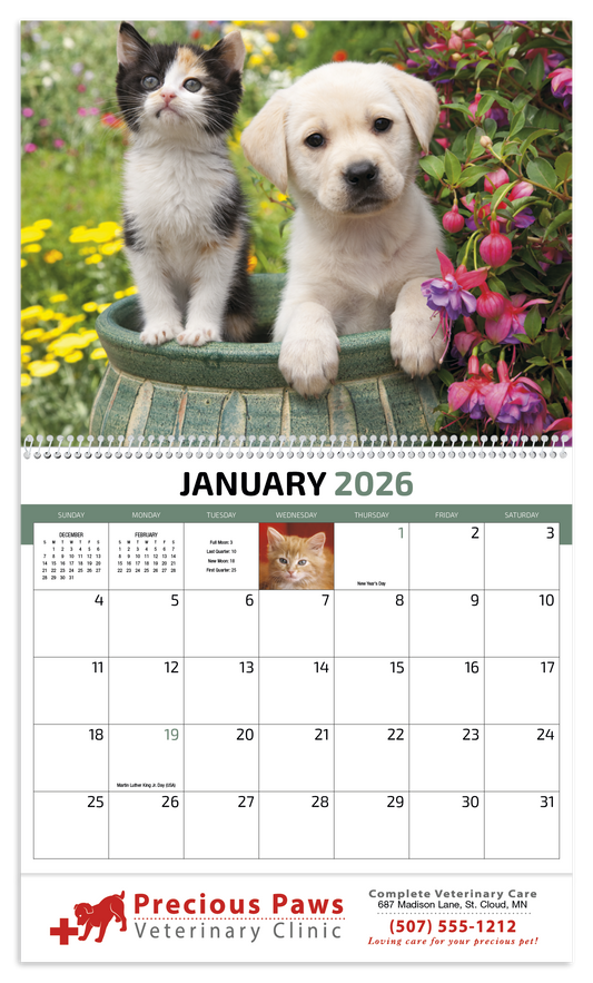HotLine Products Four Paws Appointment Calendar  Spiral-410