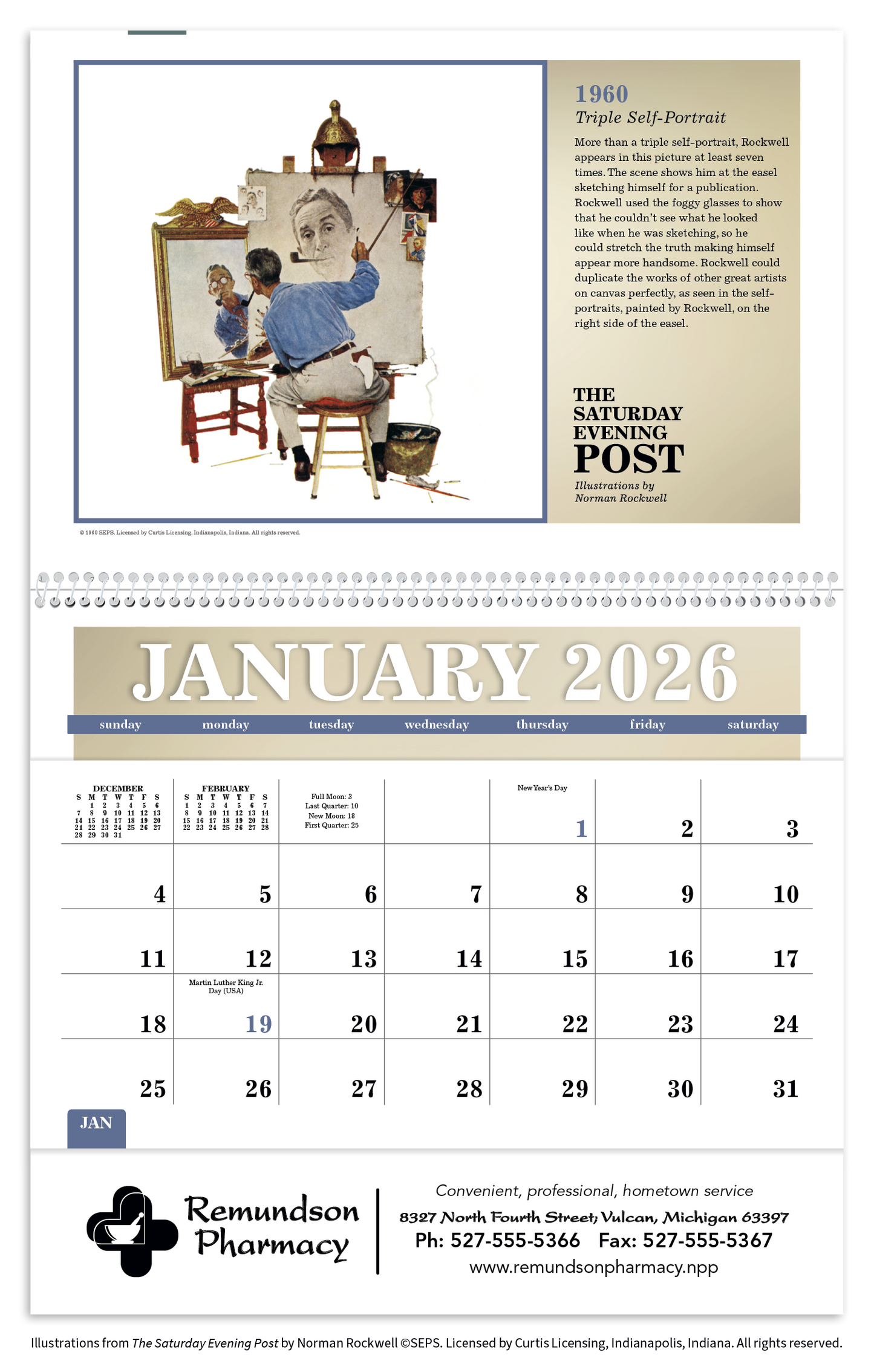 Triumph Calendars The Saturday Evening Post Pocket Calendar-4156
