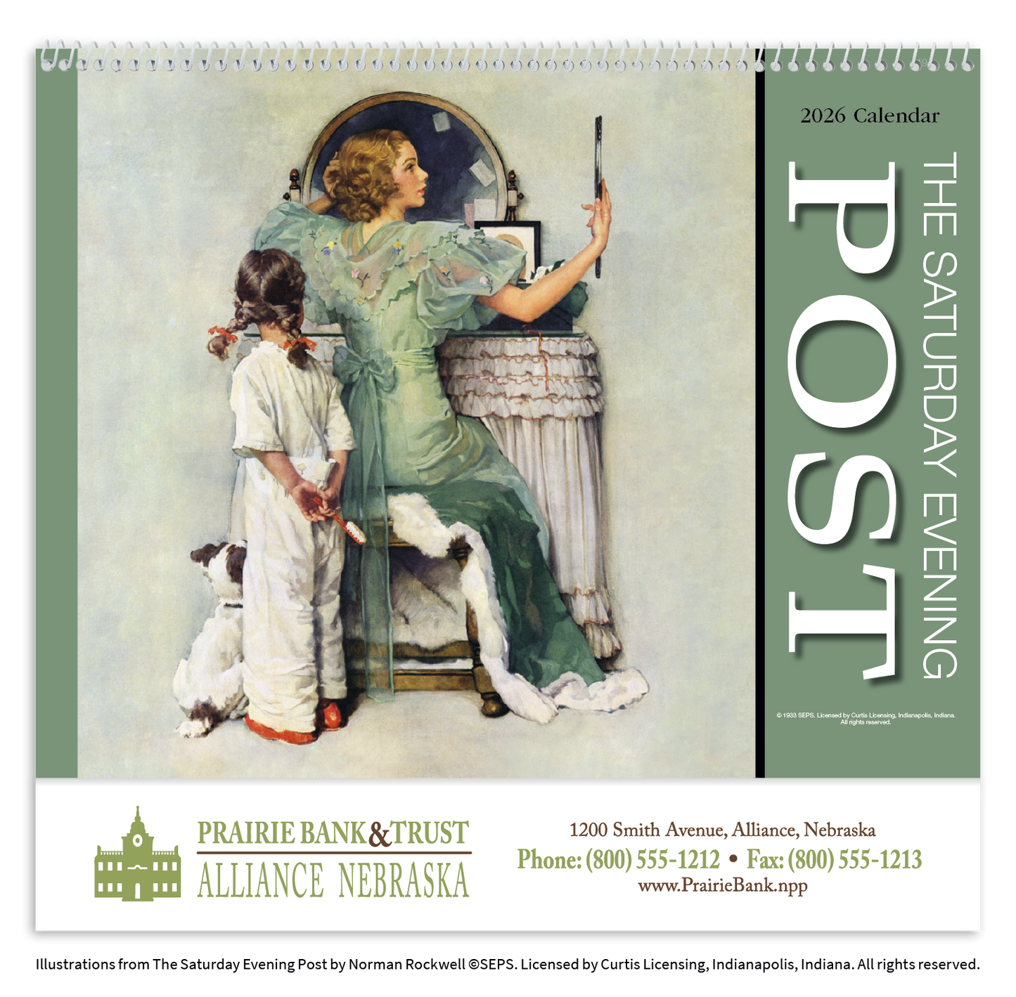 HotLine Products Saturday Evening Post Appointment Calendar  Spiral-419