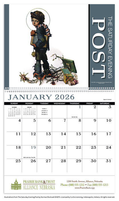 HotLine Products Saturday Evening Post Appointment Calendar  Spiral-419