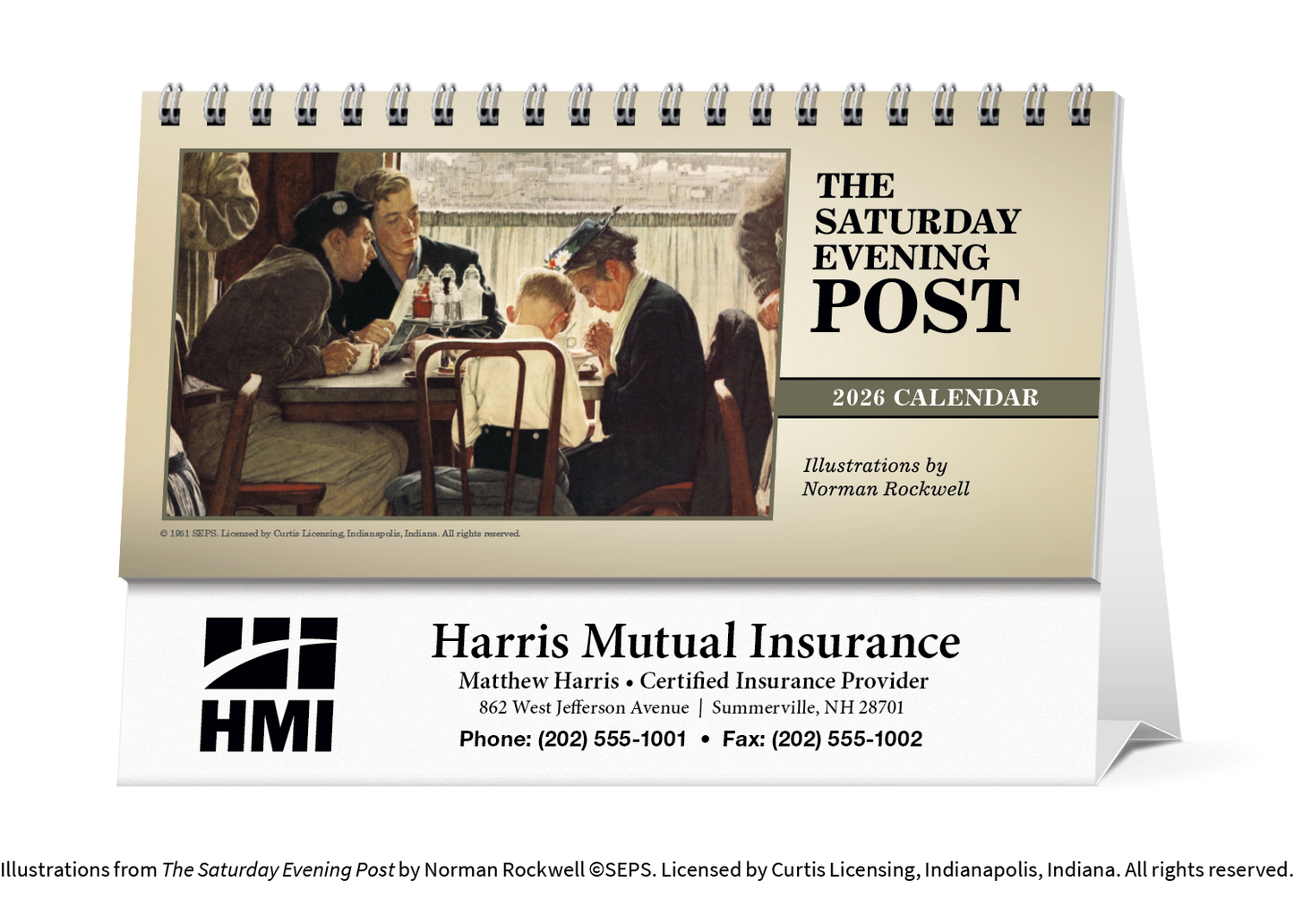 Triumph Calendars The Saturday Evening Post Illustrations by Norman Rockwell Desk Calendar-4250