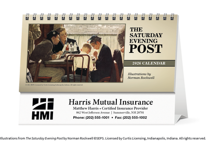 Triumph Calendars The Saturday Evening Post Illustrations by Norman Rockwell Desk Calendar-4250
