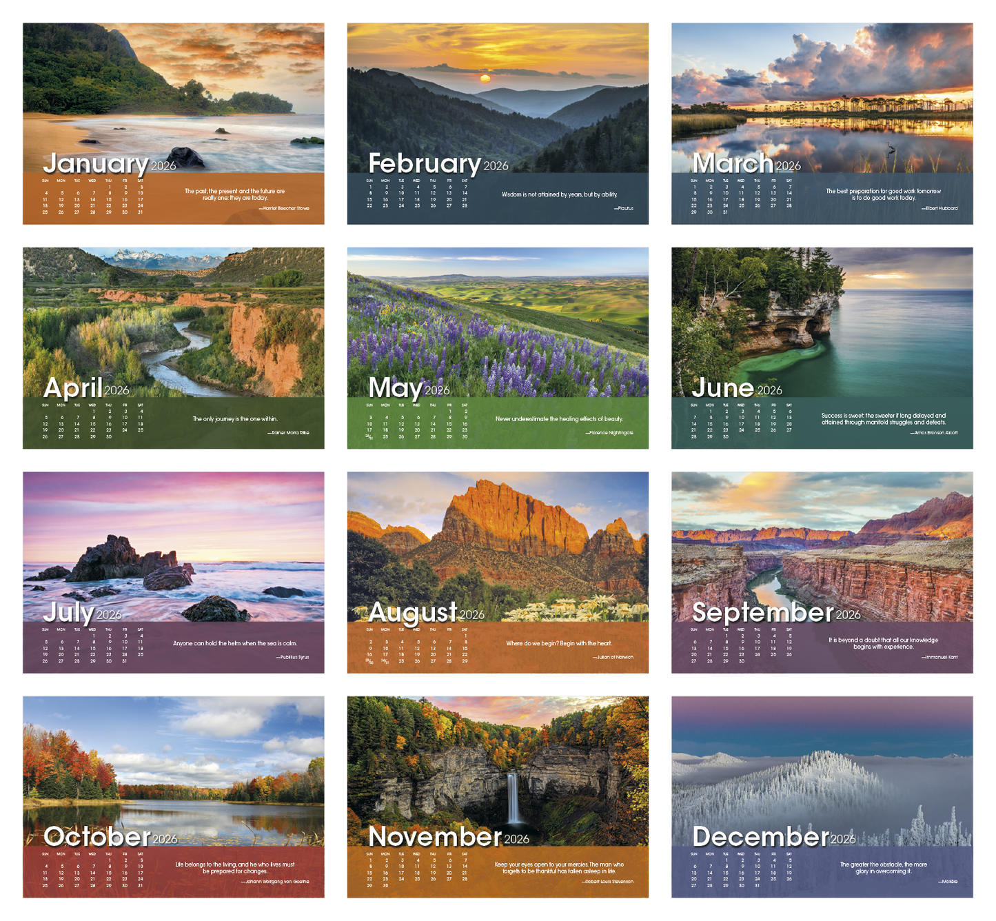 Triumph Calendars Scenic Moments Large Desk Calendar-4275