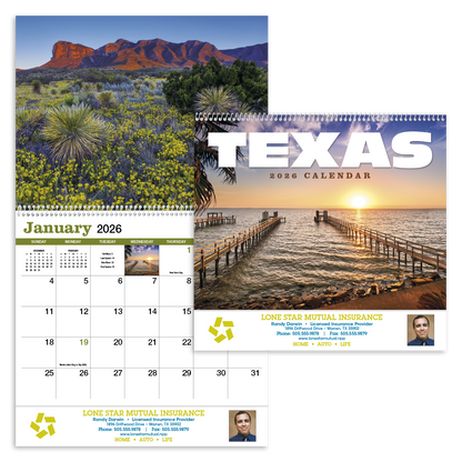 HotLine Products Texas Appointment Calendar  Spiral-436