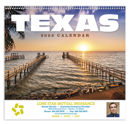 HotLine Products Texas Appointment Calendar  Spiral-436