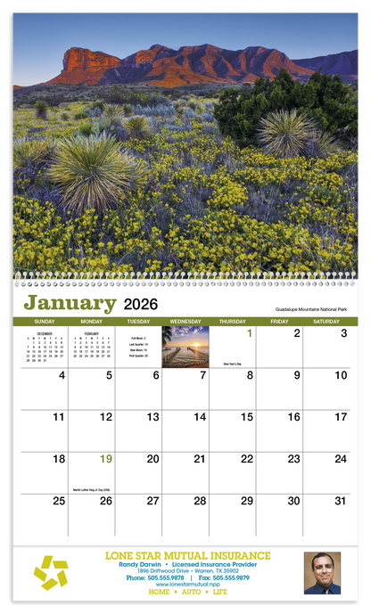 HotLine Products Texas Appointment Calendar  Spiral-436