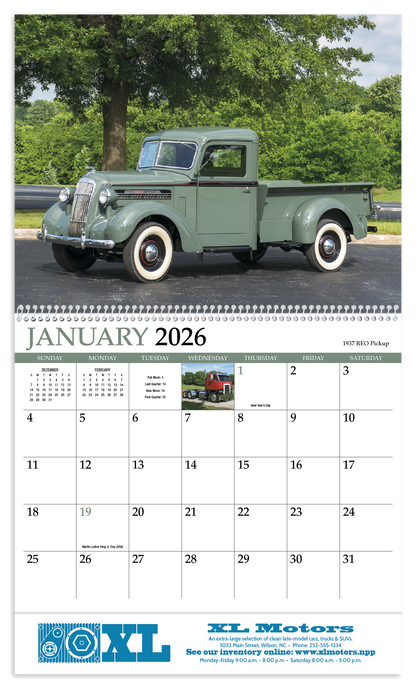 HotLine Products Classic Trucks Appointment Calendar  Spiral-494