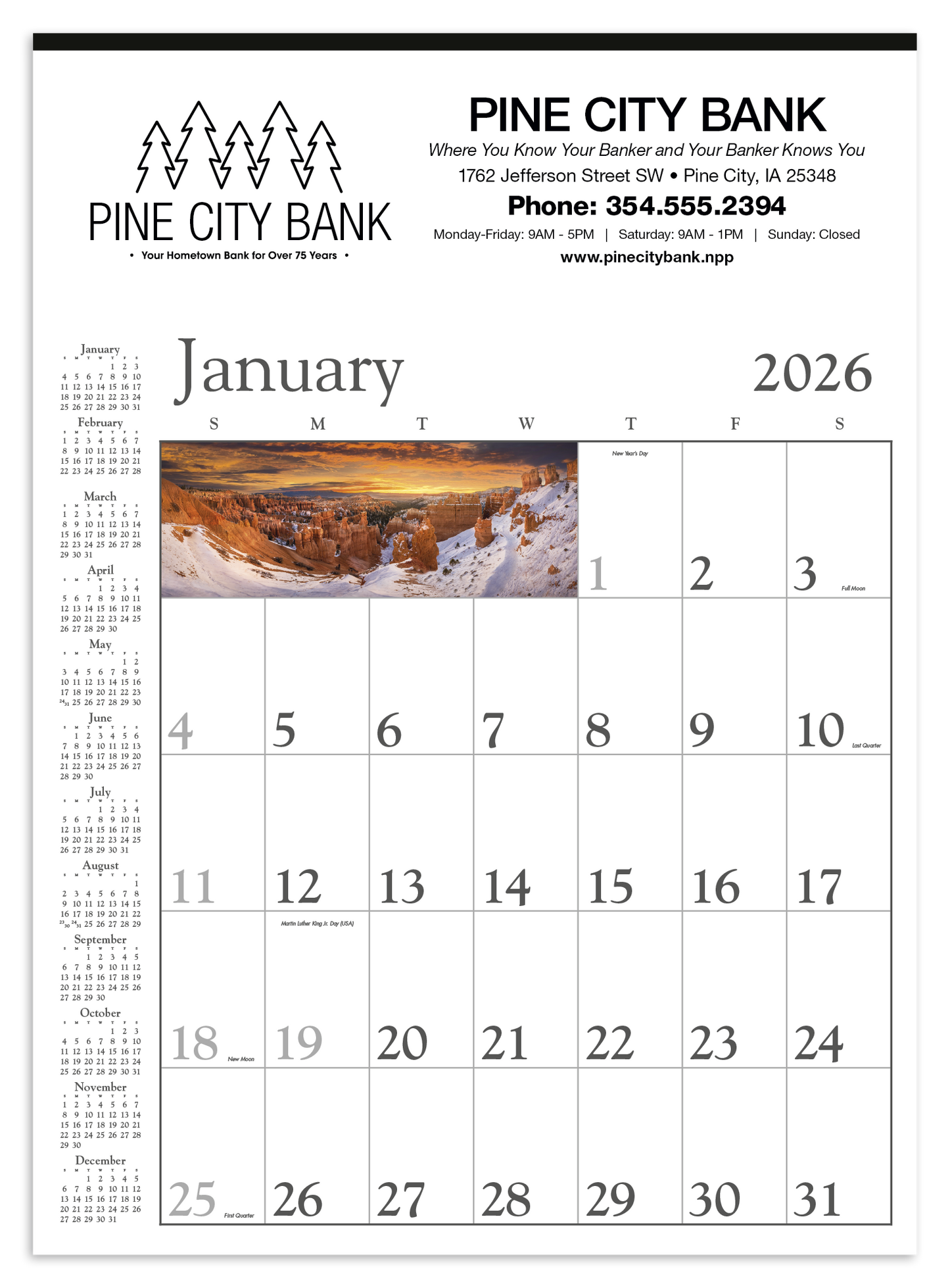 Triumph Calendars Decorator Memo White Calendar-6107