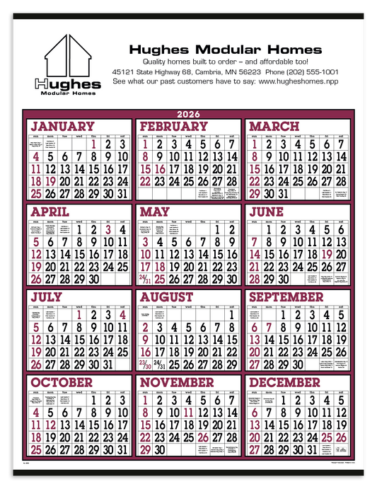 Triumph Calendars Big Numbers SpanAYear Calendar-6202