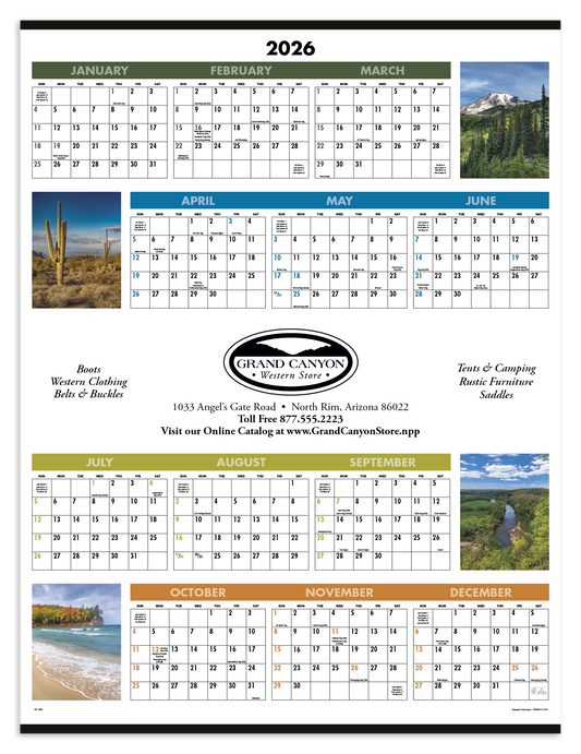 Triumph Calendars Scenic SpanAYear Calendar-6205