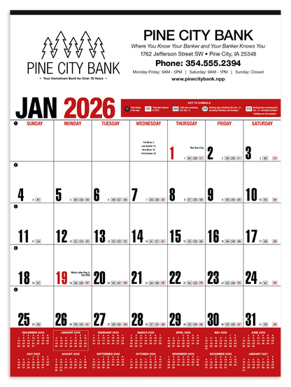 HotLine Products Yearly Record Red Calendar-642