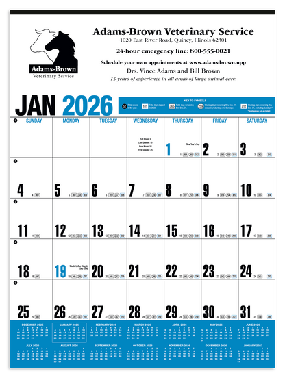 HotLine Products Yearly Record Blue Calendar-643