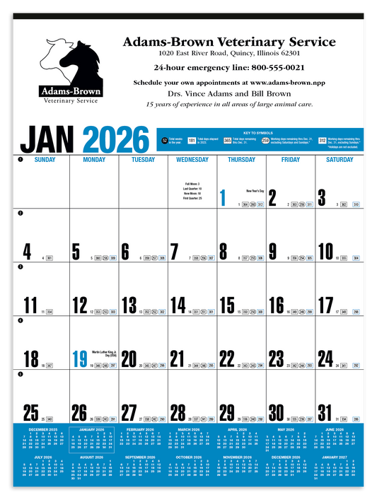 HotLine Products Yearly Record Blue Calendar-643