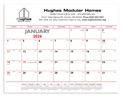 Triumph Calendars Red  Black Desk Pad-6500