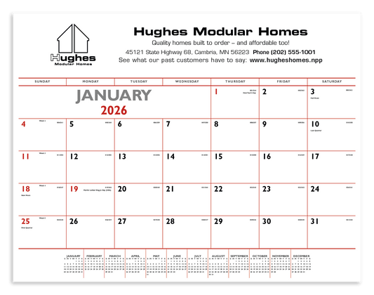 Triumph Calendars Red  Black Desk Pad-6500