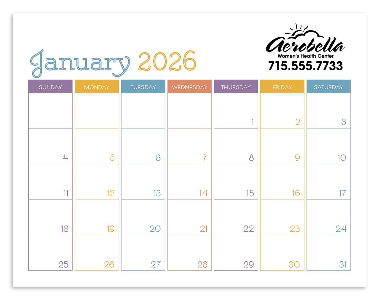 Triumph Calendars Small Monthly Desk Pad  Colors-6556