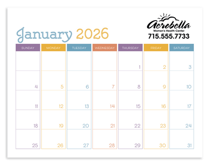 Triumph Calendars Small Monthly Desk Pad  Colors-6556