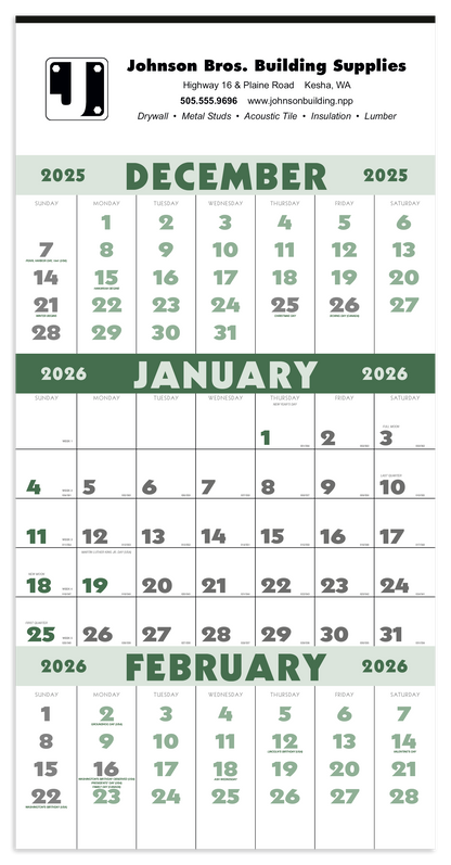 Triumph Calendars 3Month Planner 12 Sheet-6600